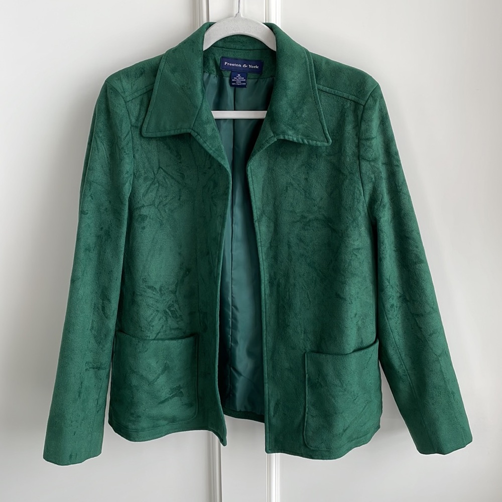 Green Faux Suede Jacket